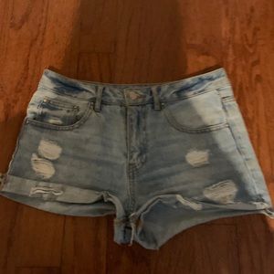 ripped denim shorts